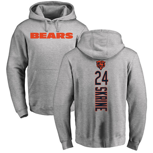 Chicago Bears Men Ash Buster Skrine Backer NFL Football #24 Pullover Hoodie Sweatshirts